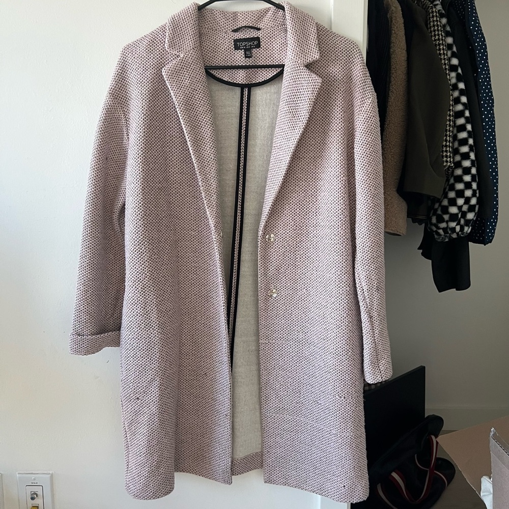 topshop pink pea coat